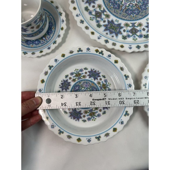 5 Pcs Dinnerware Set Of‎ Sango Japan One World Lapland Blue 8006 EUC - Picture 8 of 11